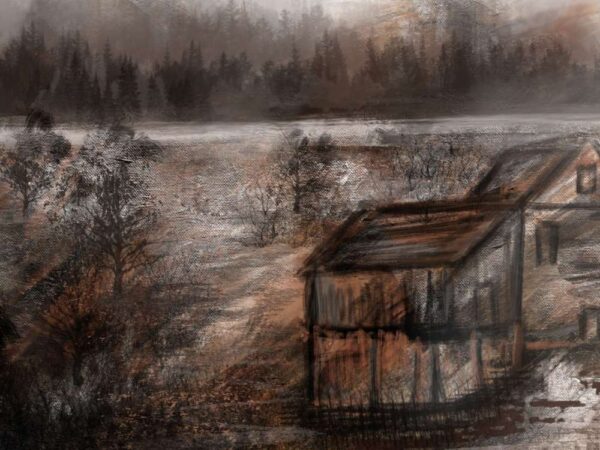 Barn at Dawn | Digital Art - Image 4
