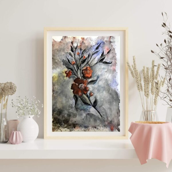 Floral Imprint | Watercolor Painting Download - Image 4