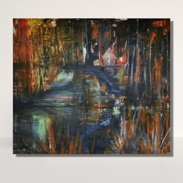 Silence of the lake | Abstract  on Canvas - Image 3