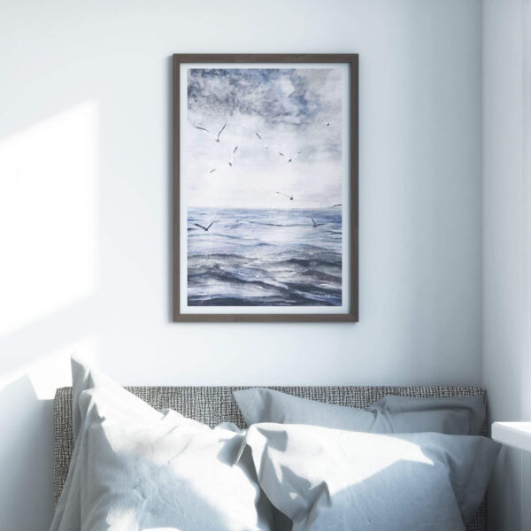 Dancing with the waves | Watercolor Painting Download
