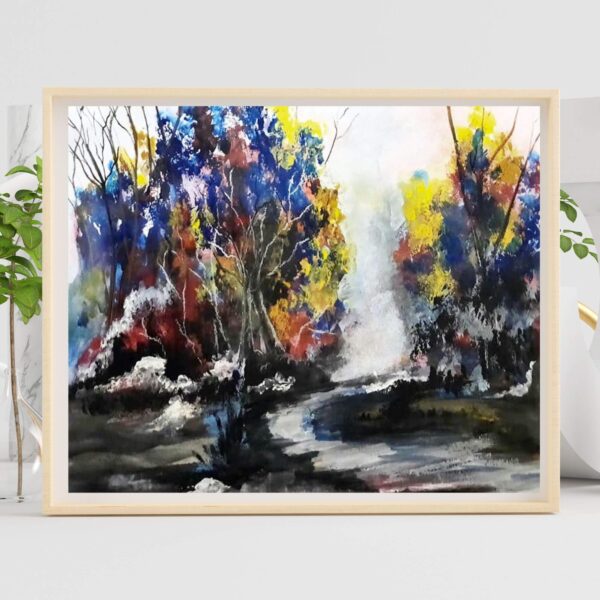Forest Lane | Watercolor Painting Download - Image 2