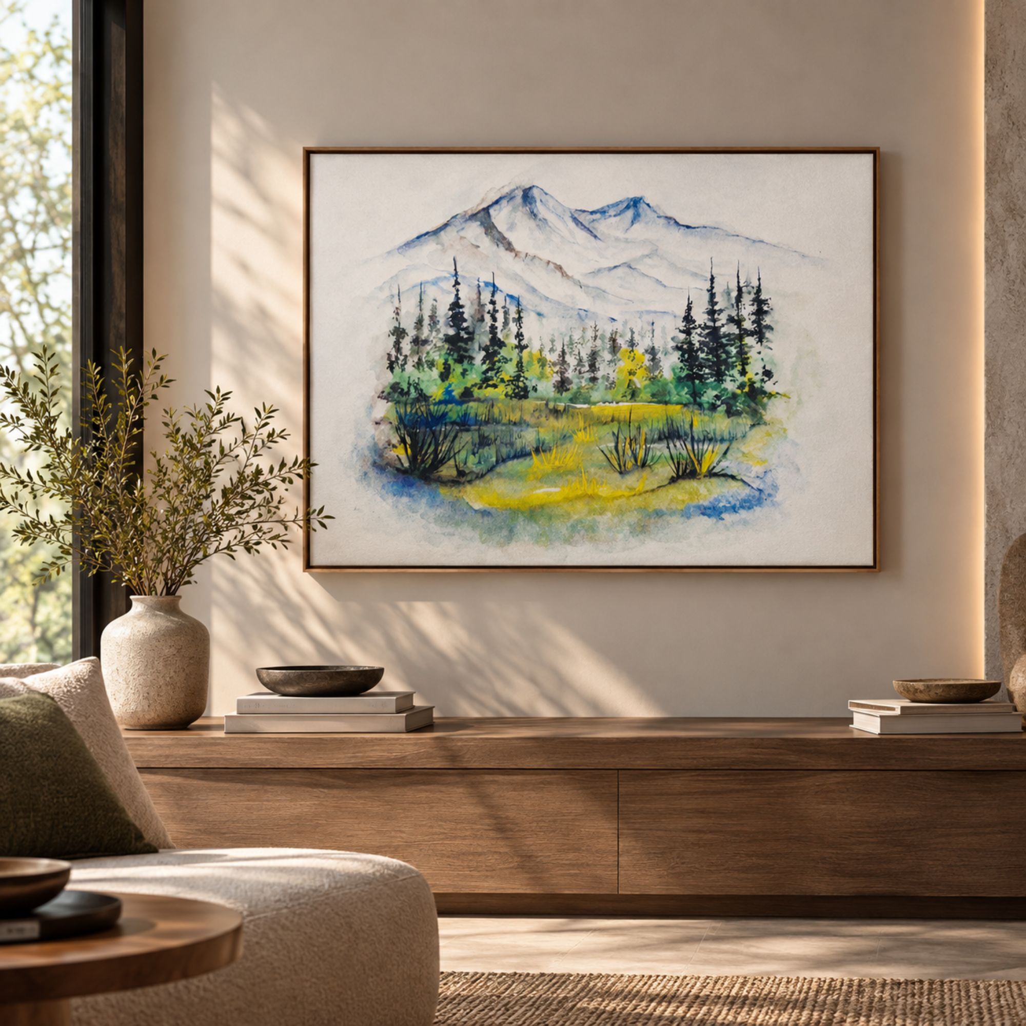 Pine trees by the Mountainside - Image 4