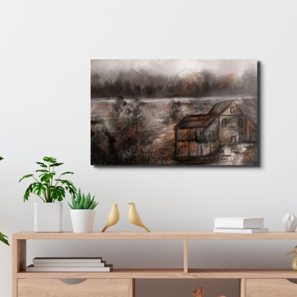 Barn at Dawn | Digital Art - Image 3