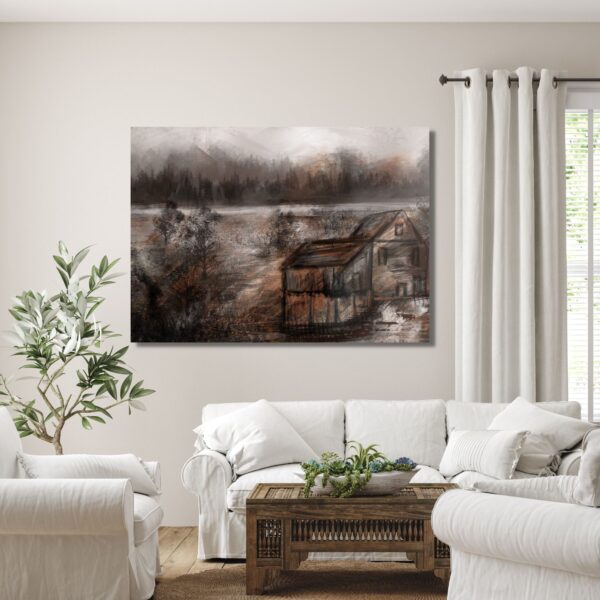 Barn at Dawn | Digital Art