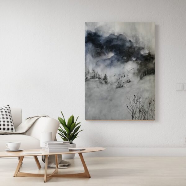 Beginning of a winter night | Abstract on Canvas