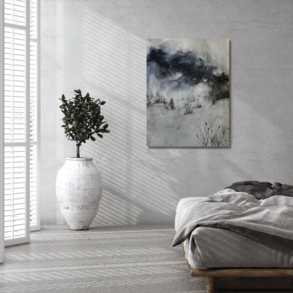 Beginning of a winter night | Abstract on Canvas - Image 2