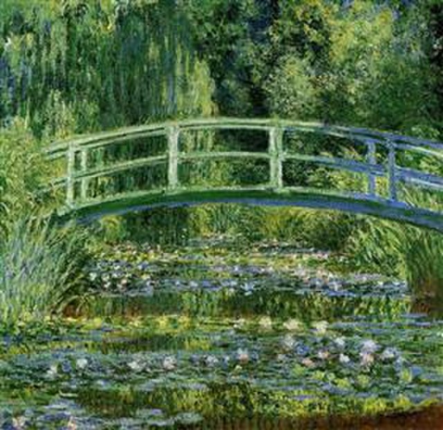 claude monet japanee brige by the waterlilies painting